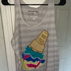Pink Dolphin Ice Cream Cone Tank Top